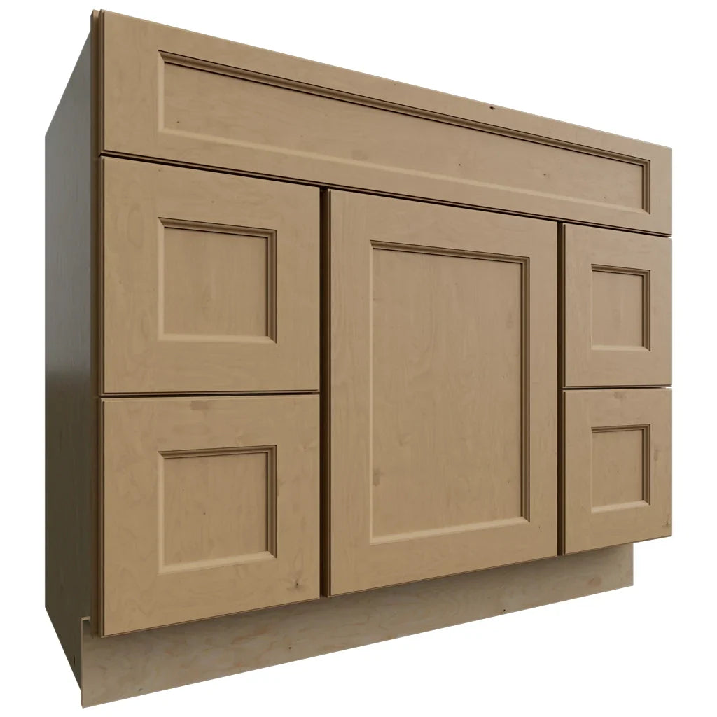 Fabuwood Allure Fusion Timber 42" W X 34 1/2" H X 21" D Vanity Combo Single Sink w/4 Drawers Cabinet