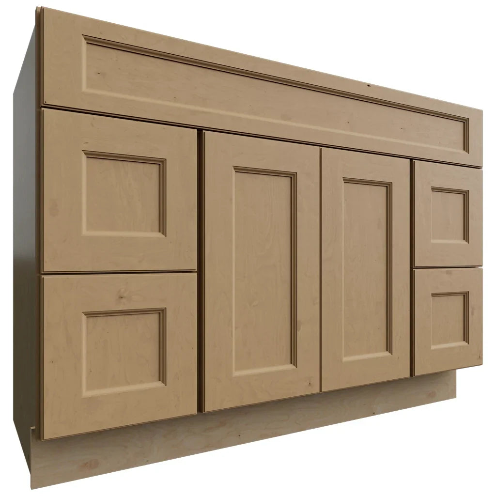 Fabuwood Allure Fusion Timber 48" W X 34 1/2" H X 21" D Vanity Combo Single Sink w/4 Drawers Cabinet