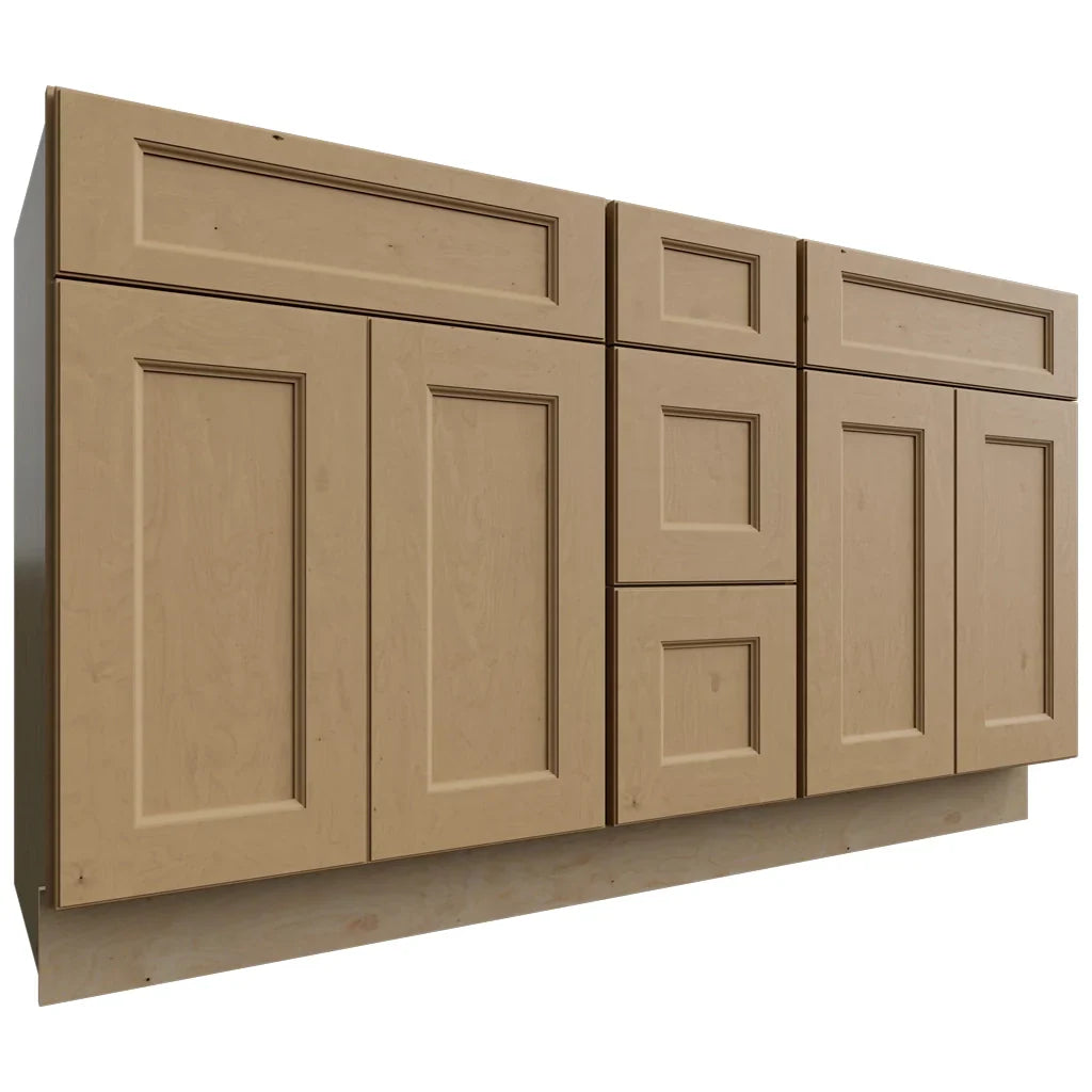 Fabuwood Allure Fusion Timber 60" W X 34 1/2" H X 21" D Vanity Combo Double Sink Cabinet