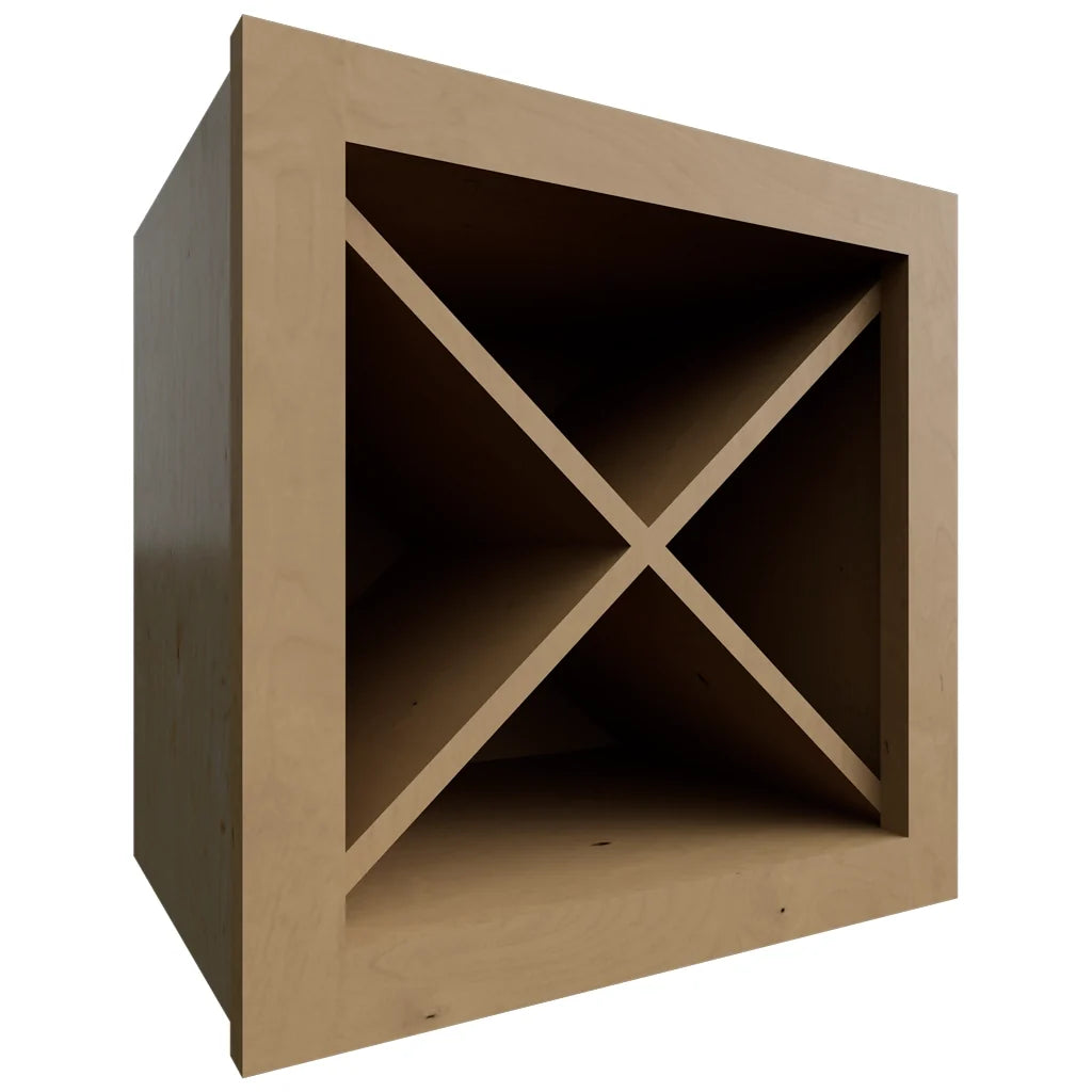 Fabuwood Allure Echo Timber 15" W X 15" H X 12" D Wall Wine Rack