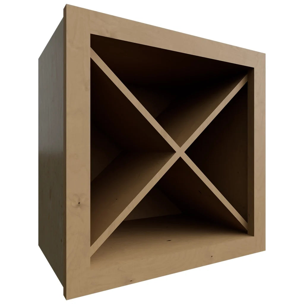 Fabuwood Allure Echo Timber 18" W X 18" H X 12" D Wall Wine Rack
