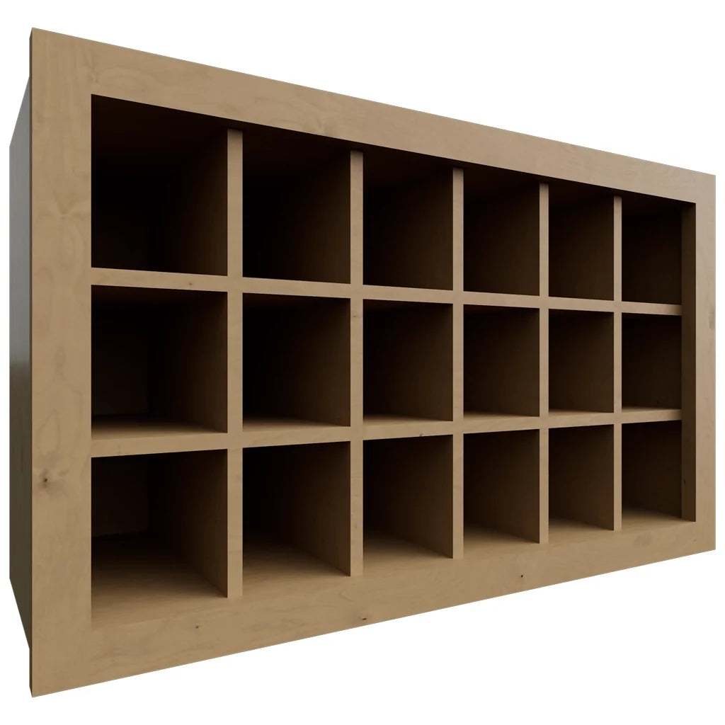Fabuwood Allure Echo Timber 30" W X 18" H X 12" D Wall Wine Rack