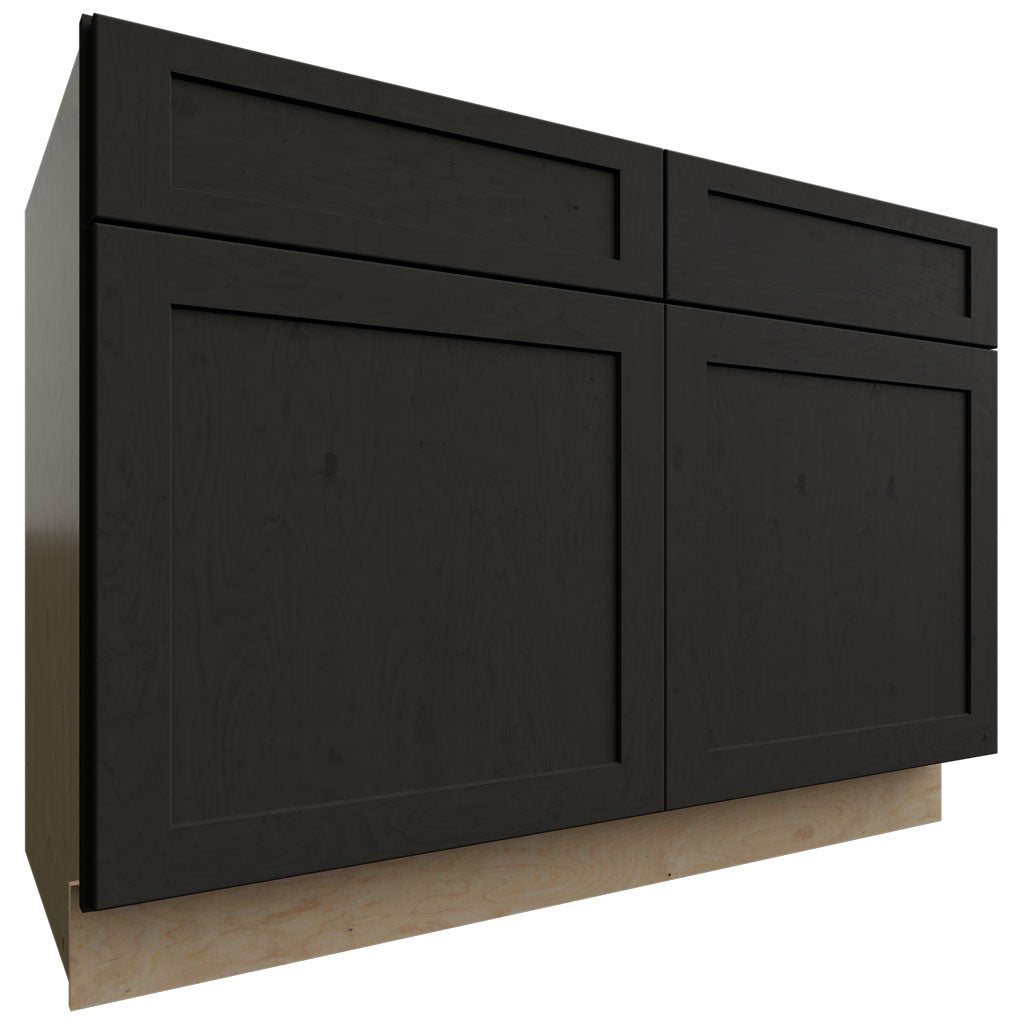 Fabuwood Allure Galaxy Pitch Black 48" W X 34 1/2" H X 24" D Double Doors/Double Drawers Base Cabinet