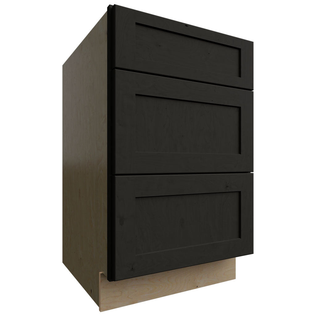 Fabuwood Allure Galaxy Pitch Black 21" W X 34 1/2" H X 24" D 3 Drawer Base Cabinet