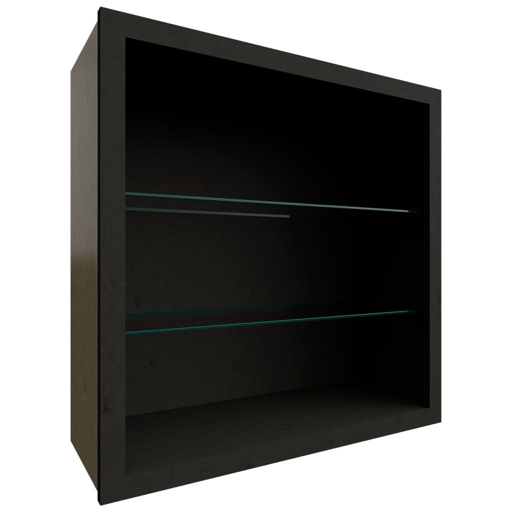 Fabuwood Allure Galaxy Pitch Black 30" W X 30" H X 12" D Wall No Door Cabinet