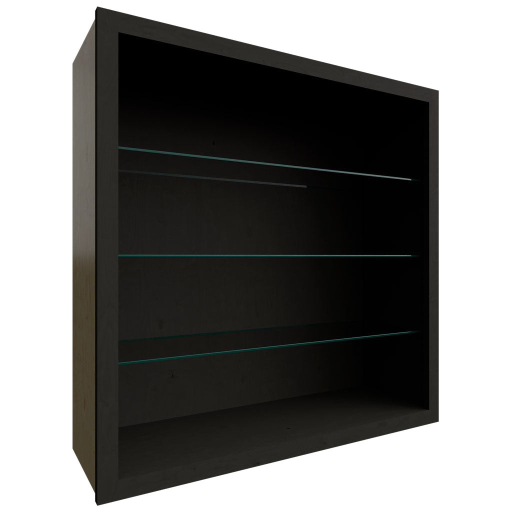 Fabuwood Allure Galaxy Pitch Black 36" W X 36" H X 12" D Wall No Door Cabinet