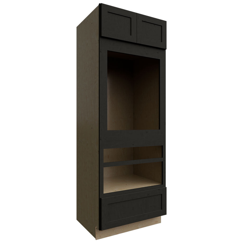 Fabuwood Allure Galaxy Pitch Black 33" W X 84" H X 24" D Double Oven Tall Cabinet