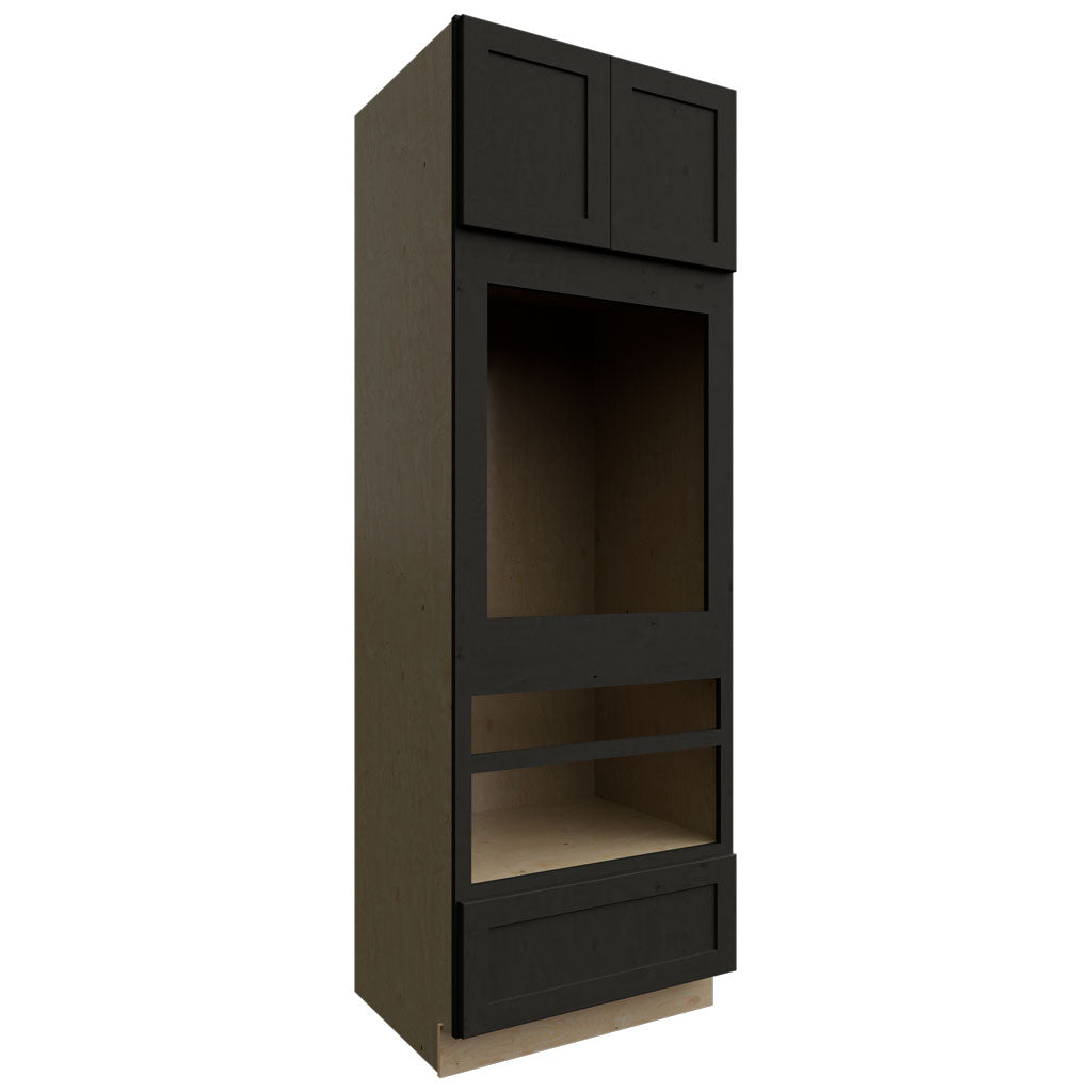 Fabuwood Allure Galaxy Pitch Black 33" W X 90" H X 24" D Double Oven Tall Cabinet