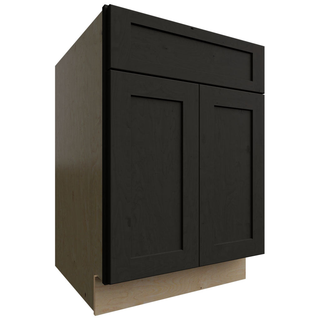 Fabuwood Allure Galaxy Pitch Black 24" W X 34 1/2" H X 24" D Double Door Sink Base Cabinet