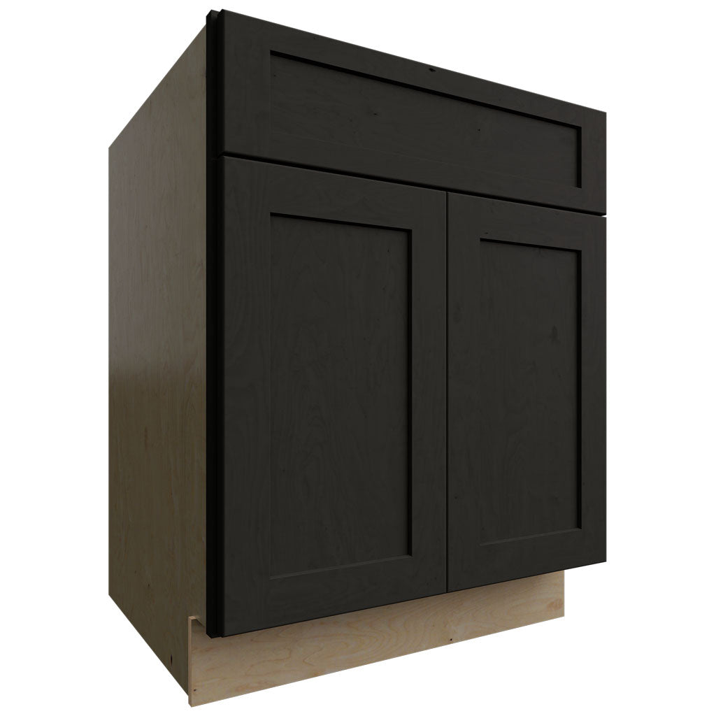 Fabuwood Allure Galaxy Pitch Black 27" W X 34 1/2" H X 24" D Double Door Sink Base Cabinet