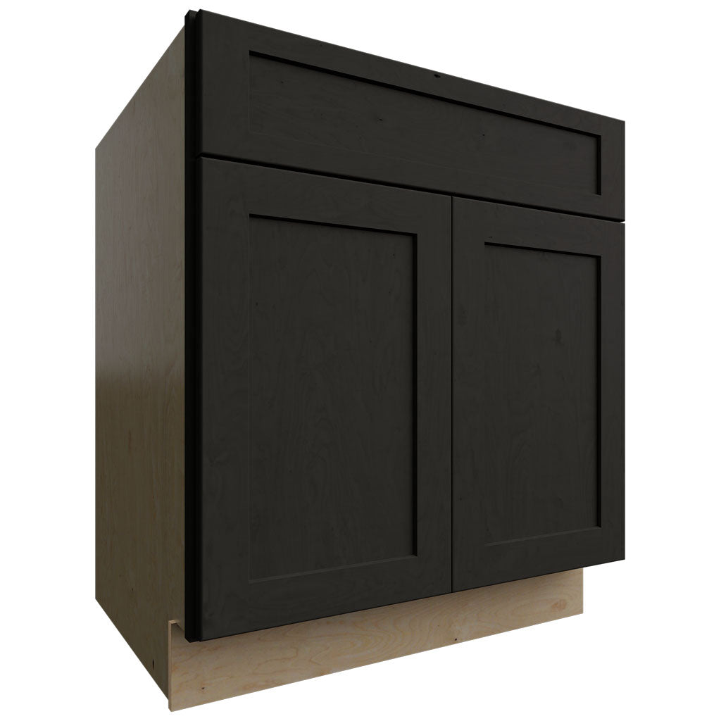 Fabuwood Allure Galaxy Pitch Black 30" W X 34 1/2" H X 24" D Double Door Sink Base Cabinet