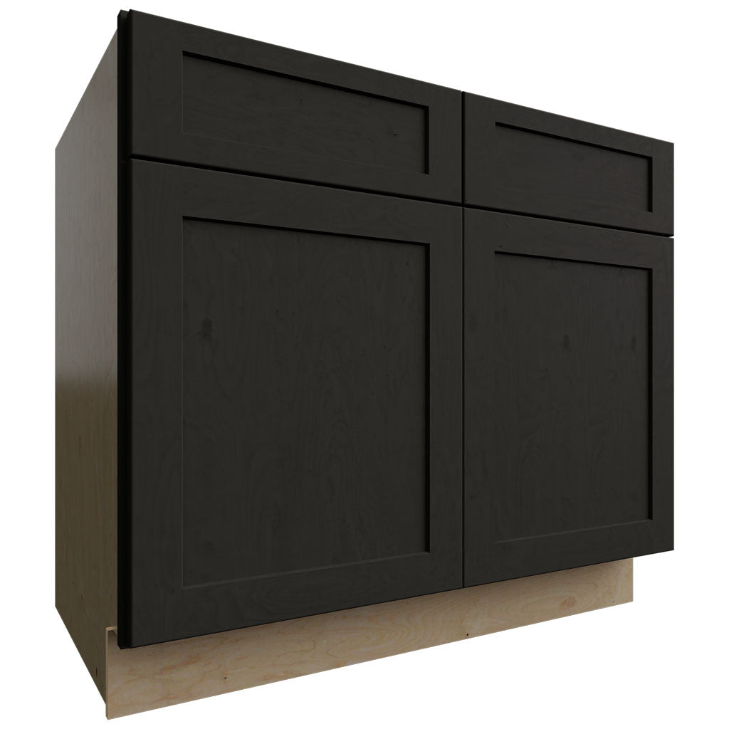 Fabuwood Allure Galaxy Pitch Black 39" W X 34 1/2" H X 24" D Double Door Sink Base Cabinet