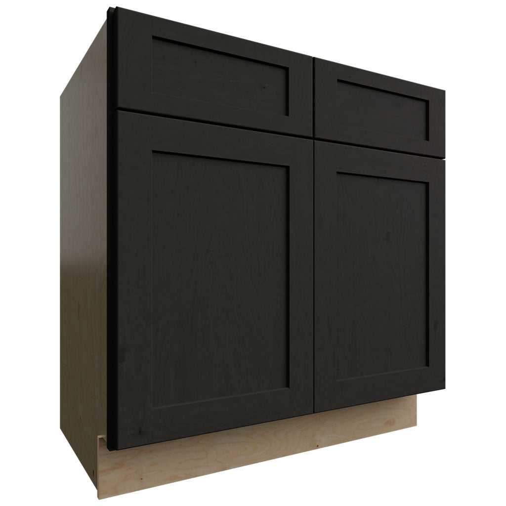 Fabuwood Allure Galaxy Pitch Black 33" W X 34 1/2" H X 21" D Vanity Sink Base Cabinet