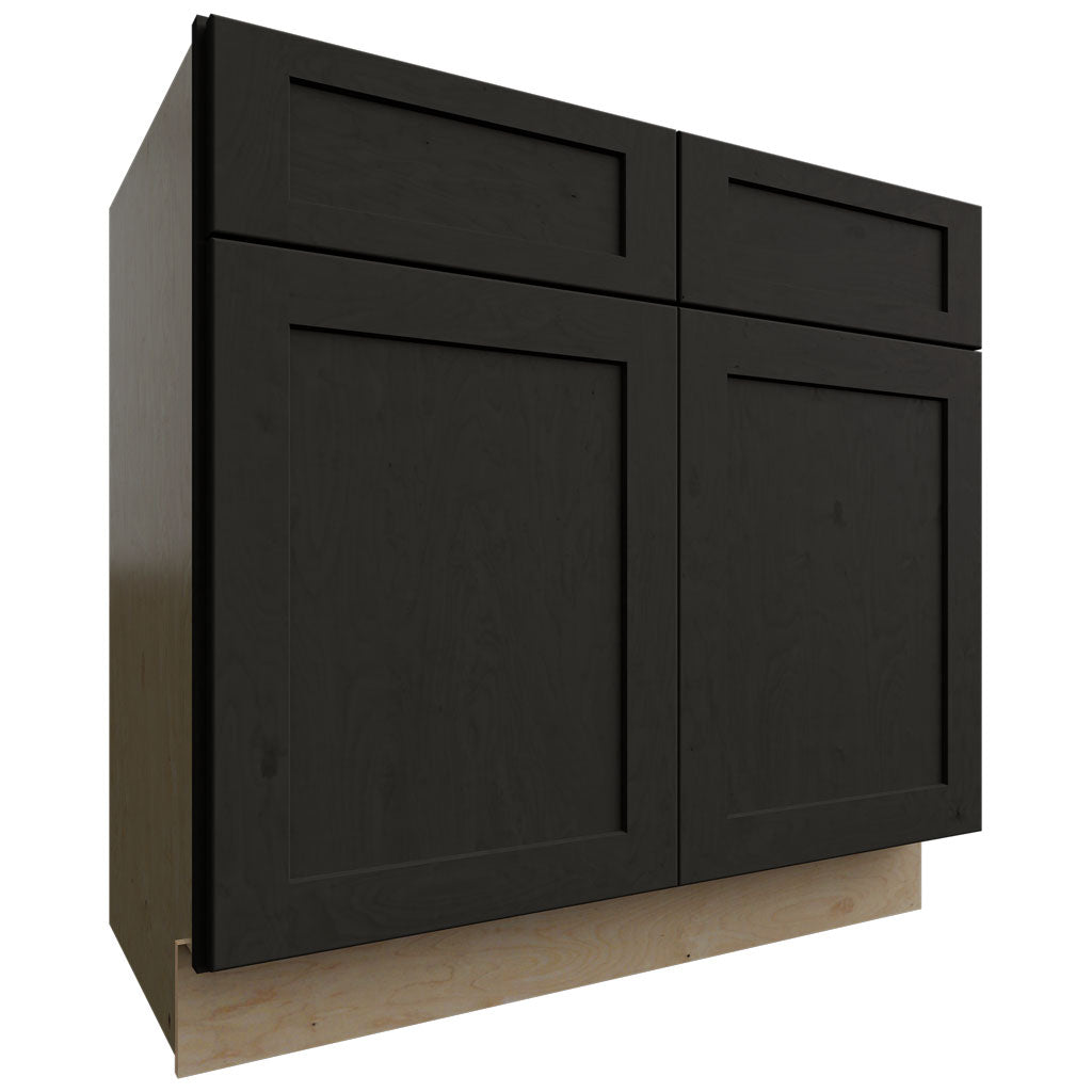 Fabuwood Allure Galaxy Pitch Black 36" W X 34 1/2" H X 21" D Vanity Sink Base Cabinet