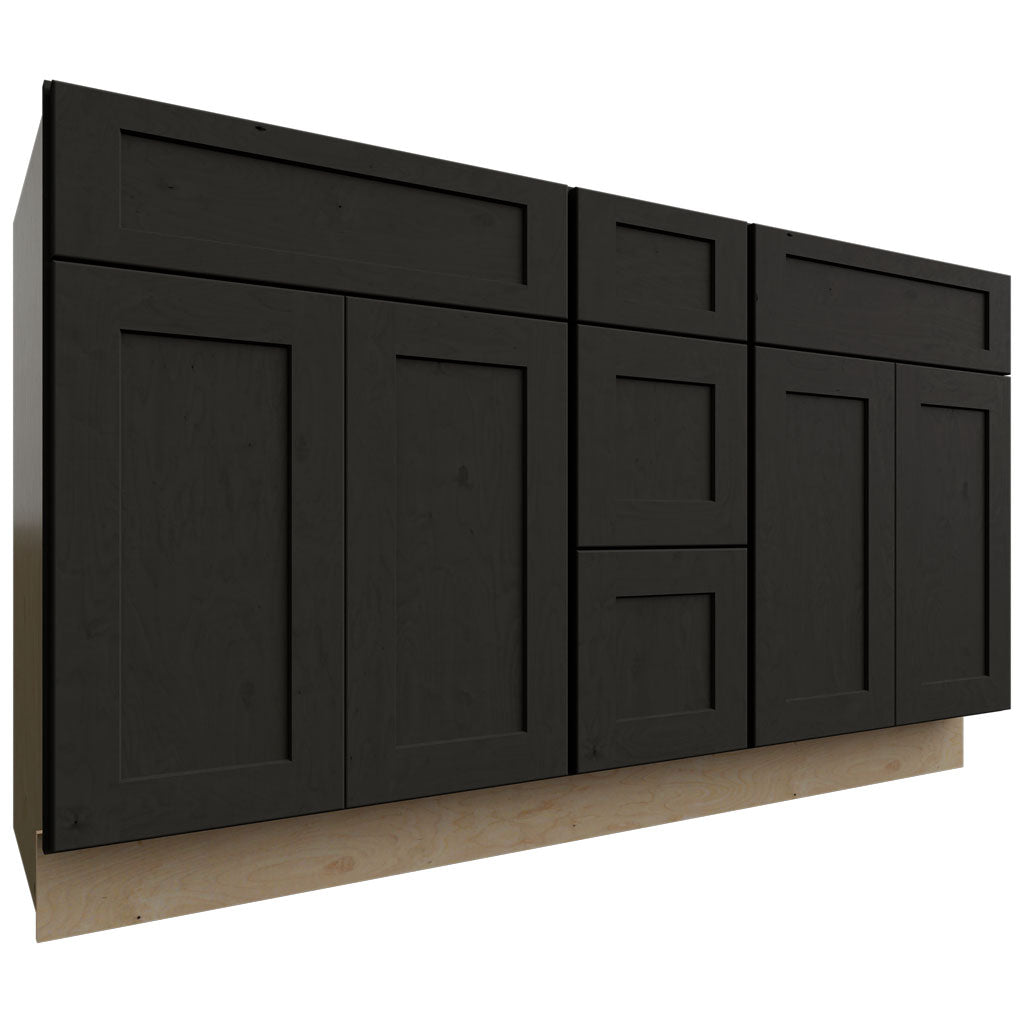 Fabuwood Allure Galaxy Cobblestone 60" W X 34 1/2" H X 21" D Vanity Combo Double Sink Cabinet