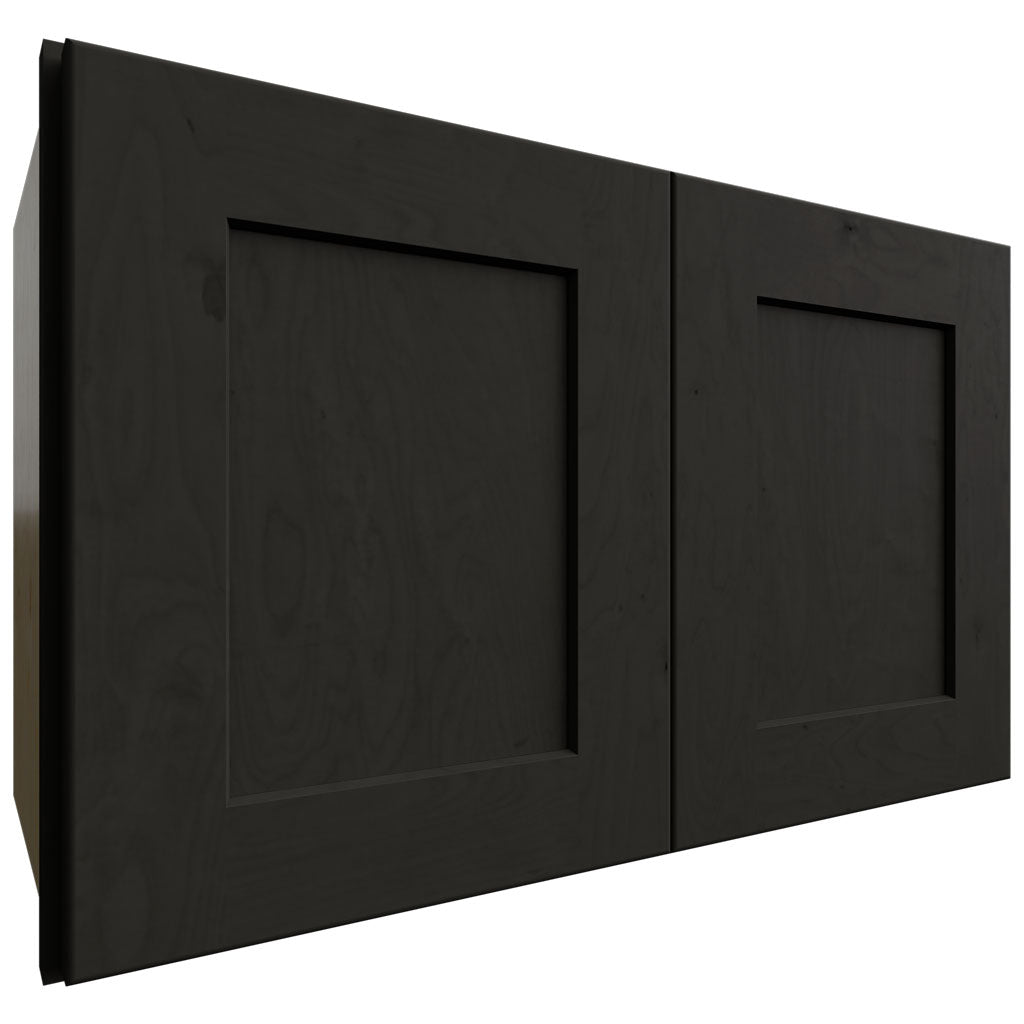 Fabuwood Allure Galaxy Pitch Black 24" W X 15" H X 12" D Double Door Wall Cabinet