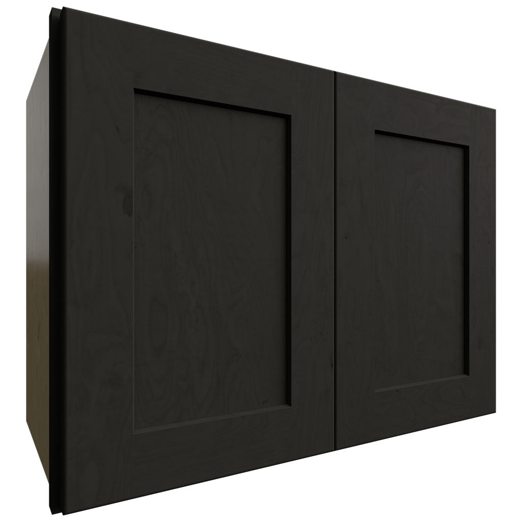 Fabuwood Allure Galaxy Pitch Black 24" W X 18" H X 12" D Double Door Wall Cabinet