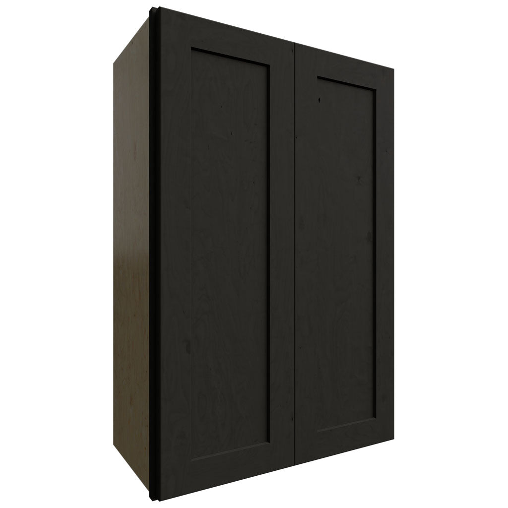 Fabuwood Allure Galaxy Pitch Black 24" W X 36" H X 12" D Double Door Wall Cabinet