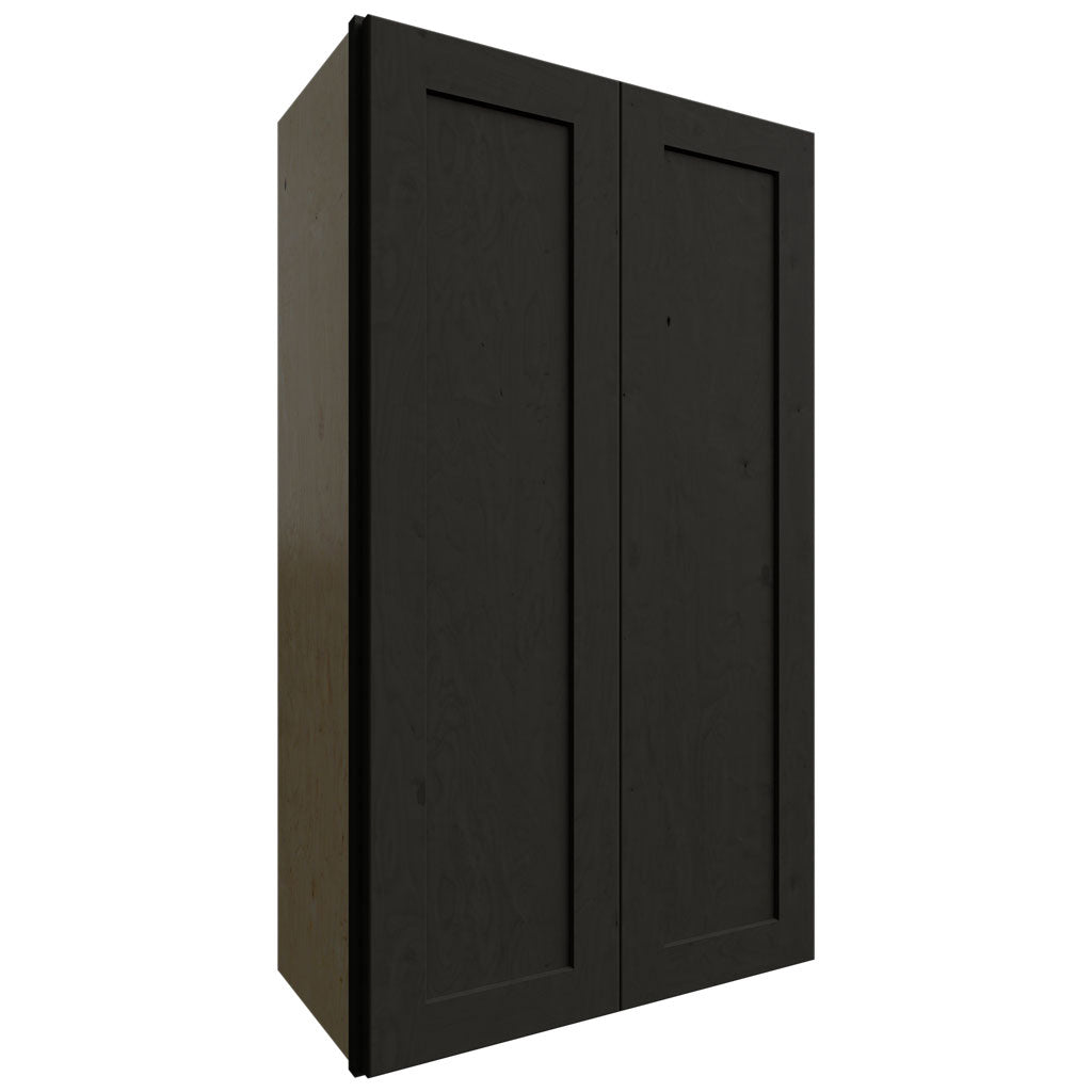 Fabuwood Allure Galaxy Pitch Black 24" W X 42" H X 12" D Double Door Wall Cabinet
