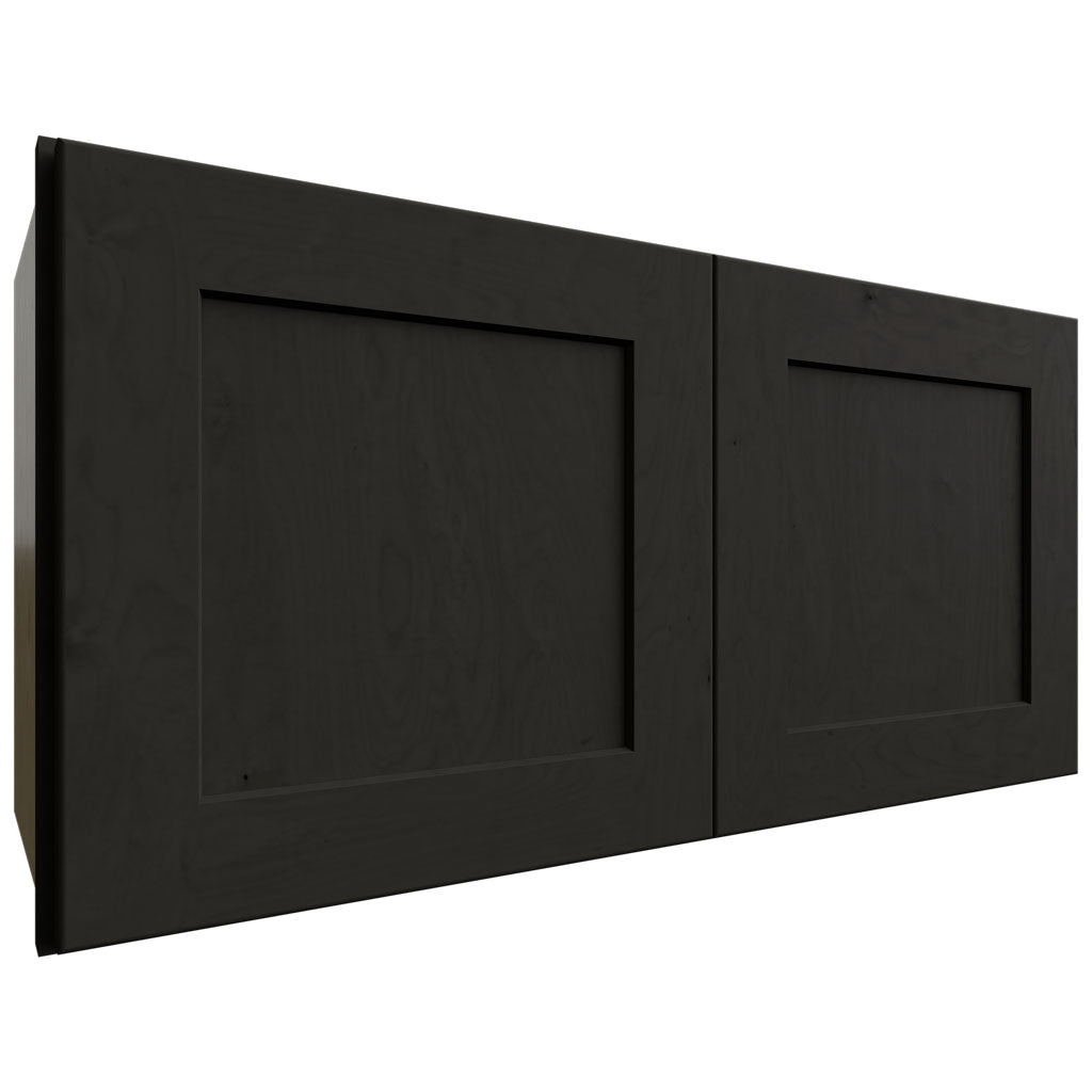 Fabuwood Allure Galaxy Pitch Black 30" W X 15" H X 12" D Double Door Wall Cabinet