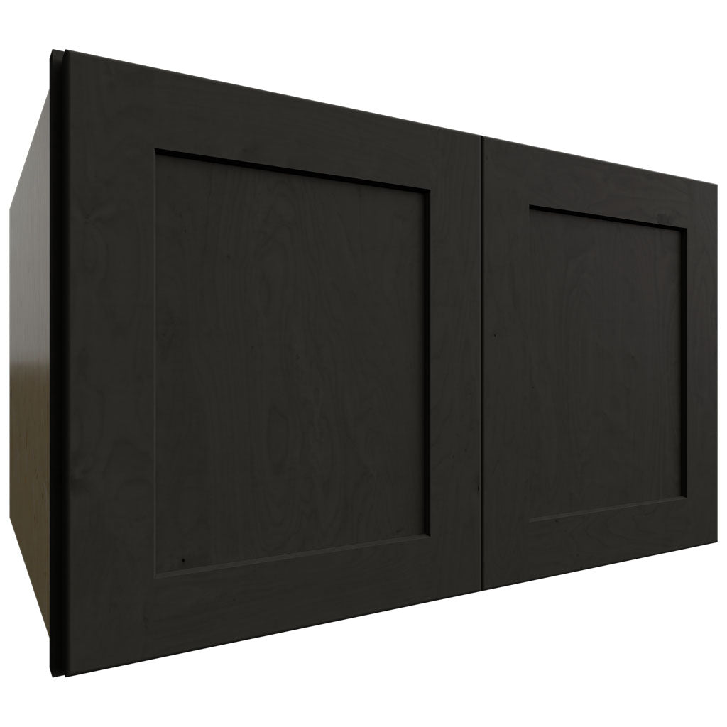 Fabuwood Allure Galaxy Pitch Black 30" W X 18" H X 24" D Double Door Wall Cabinet