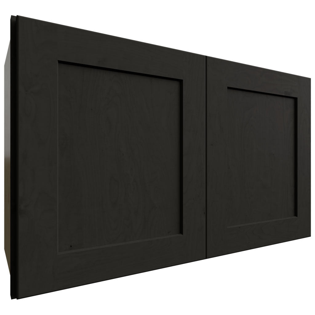 Fabuwood Allure Galaxy Pitch Black 30" W X 18" H X 12" D Double Door Wall Cabinet