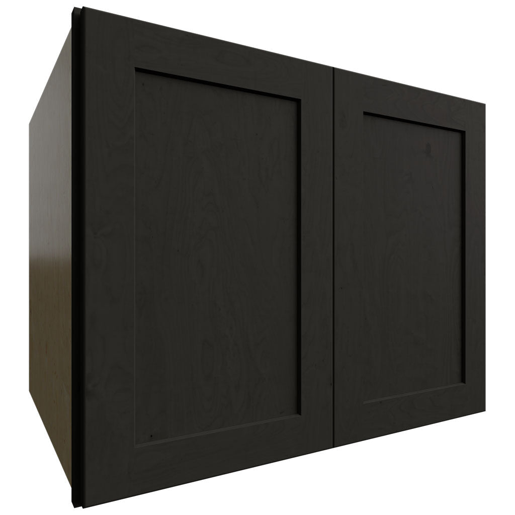 Fabuwood Allure Galaxy Pitch Black 30" W X 24" H X 24" D Double Door Wall Cabinet