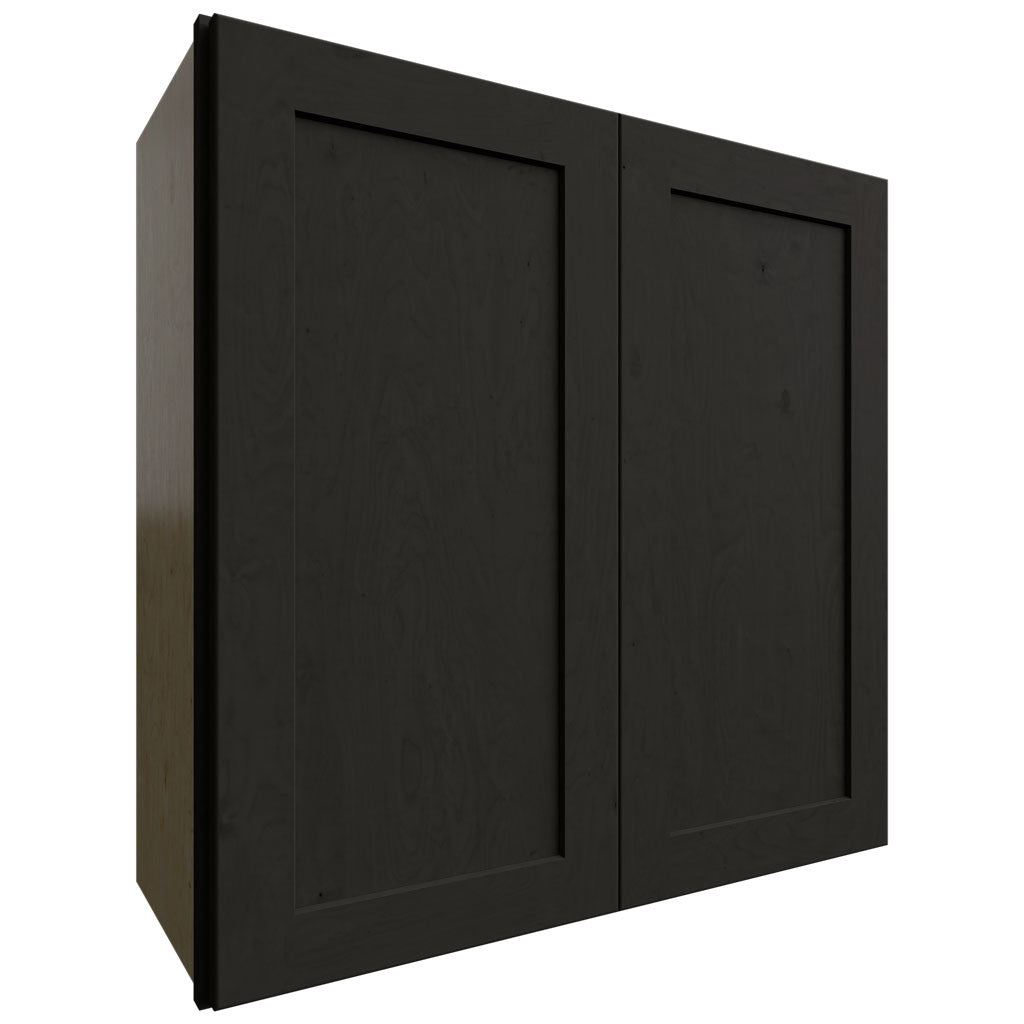 Fabuwood Allure Galaxy Pitch Black 30" W X 30" H X 12" D Double Door Wall Cabinet