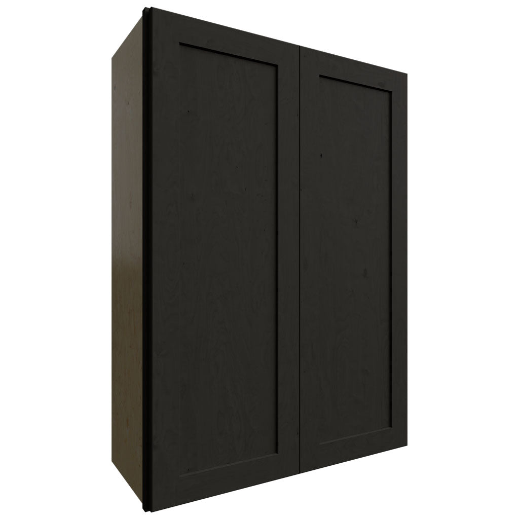 Fabuwood Allure Galaxy Pitch Black 30" W X 42" H X 12" D Double Door Wall Cabinet