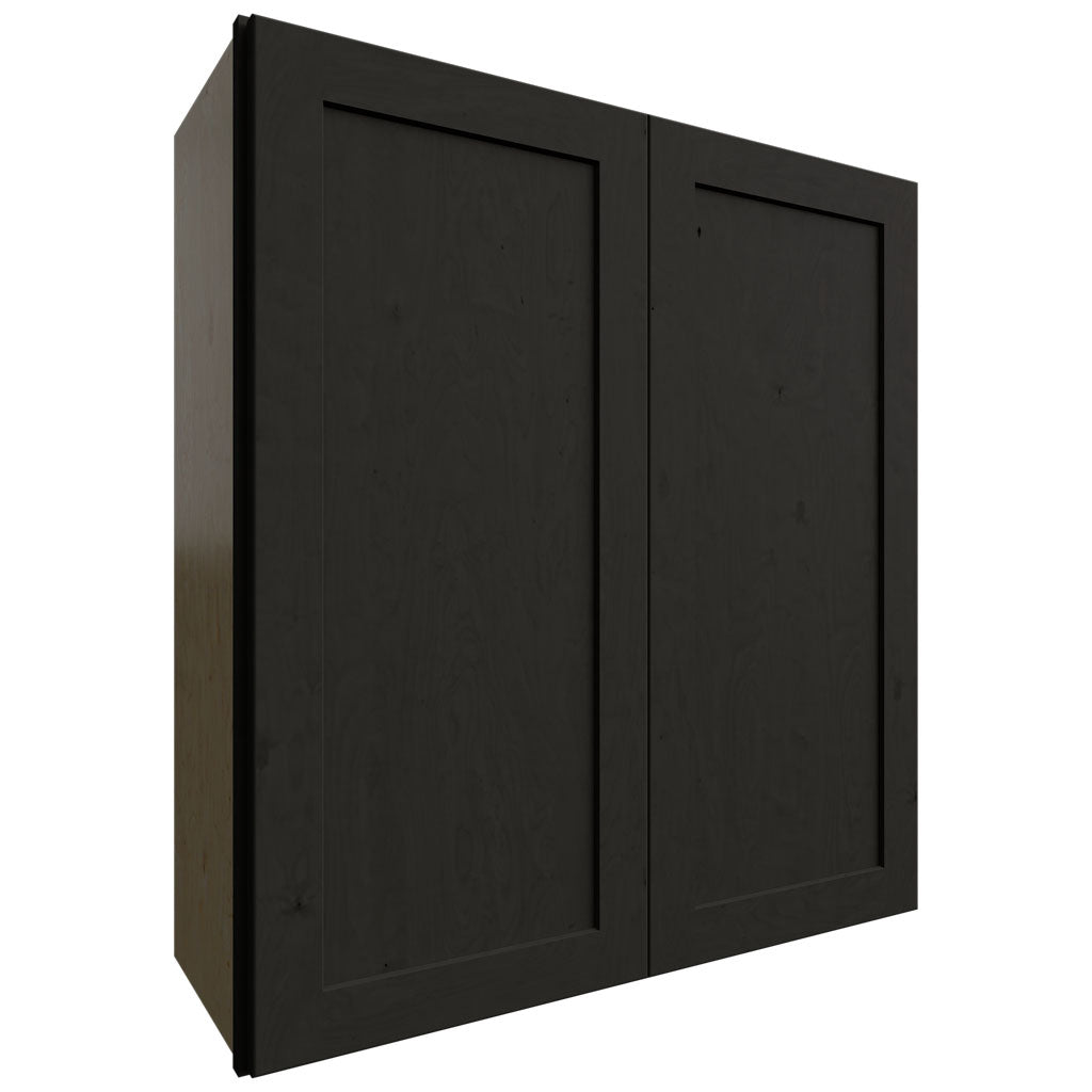 Fabuwood Allure Galaxy Pitch Black 33" W X 36" H X 12" D Double Door Wall Cabinet