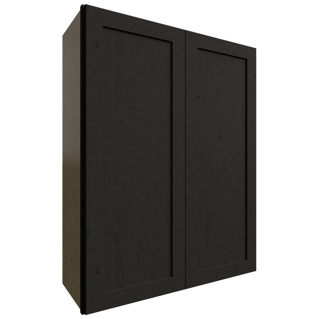 Fabuwood Allure Galaxy Pitch Black 33" W X 42" H X 12" D Double Door Wall Cabinet