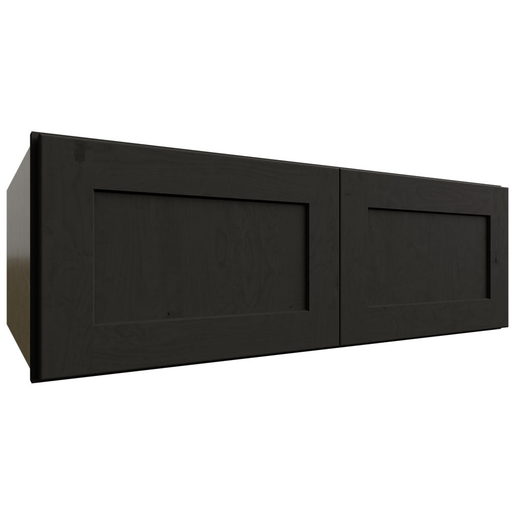 Fabuwood Allure Galaxy Pitch Black 36" W X 12" H X 24" D Double Door Wall Cabinet