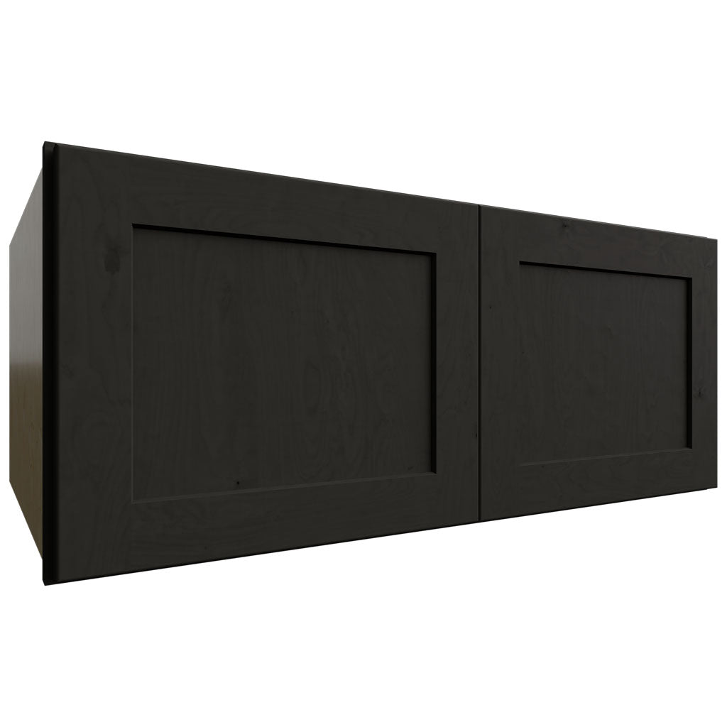 Fabuwood Allure Galaxy Pitch Black 36" W X 15" H X 24" D Double Door Wall Cabinet