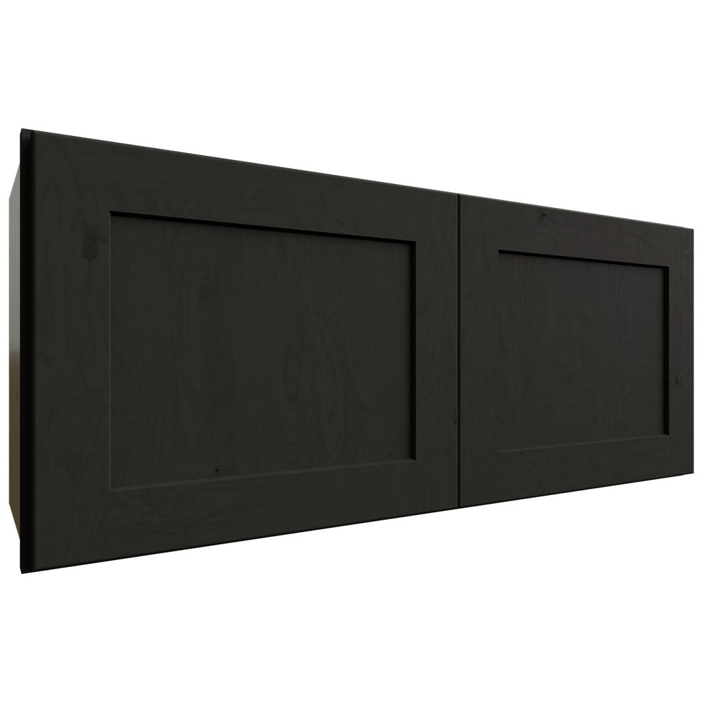 Fabuwood Allure Galaxy Pitch Black 36" W X 15" H X 12" D Double Door Wall Cabinet