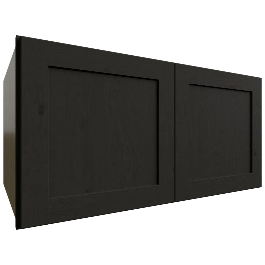 Fabuwood Allure Galaxy Pitch Black 36" W X 18" H X 24" D Double Door Wall Cabinet