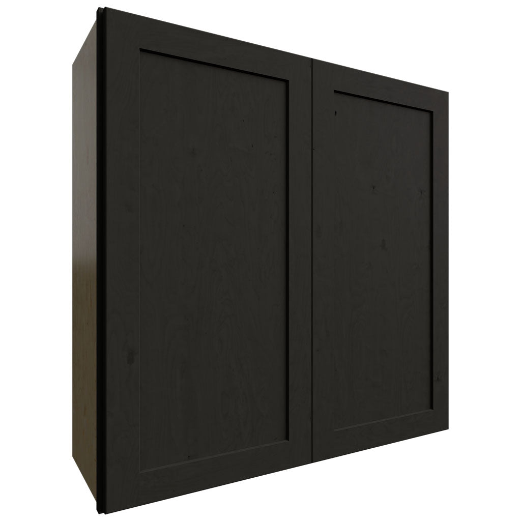 Fabuwood Allure Galaxy Pitch Black 36" W X 36" H X 12" D Double Door Wall Cabinet