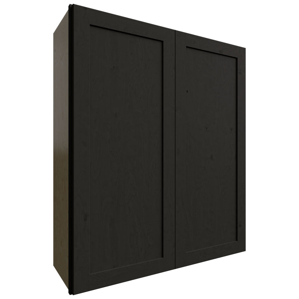 Fabuwood Allure Galaxy Pitch Black 36" W X 42" H X 12" D Double Door Wall Cabinet