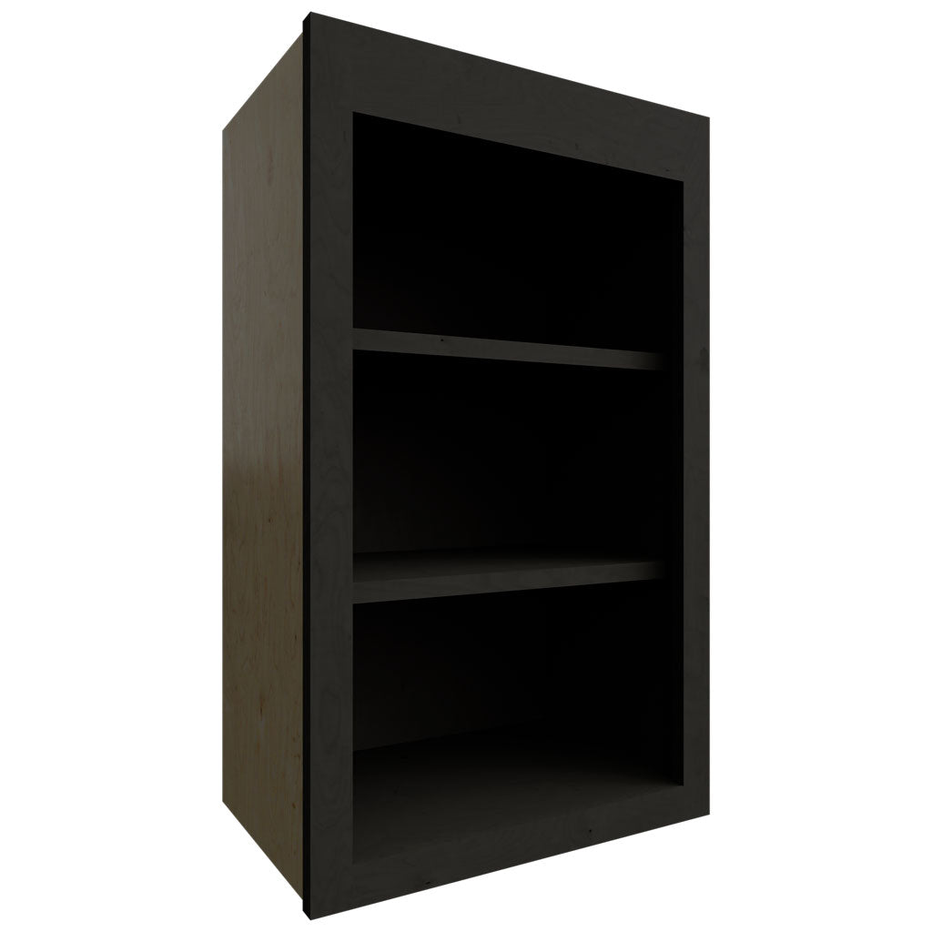 Fabuwood Allure Galaxy Pitch Black 18" W X 30" H X 12" D Wall Open Shelf Cabinet