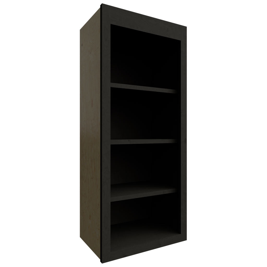Fabuwood Allure Galaxy Pitch Black 18" W X 42" H X 12" D Wall Open Shelf Cabinet