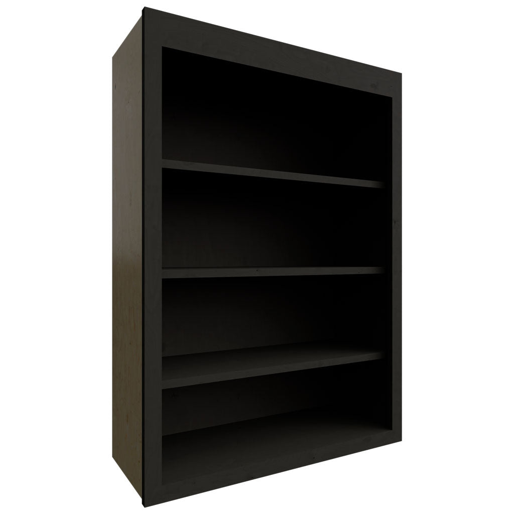 Fabuwood Allure Galaxy Pitch Black 30" W X 42" H X 12" D Wall Open Shelf Cabinet