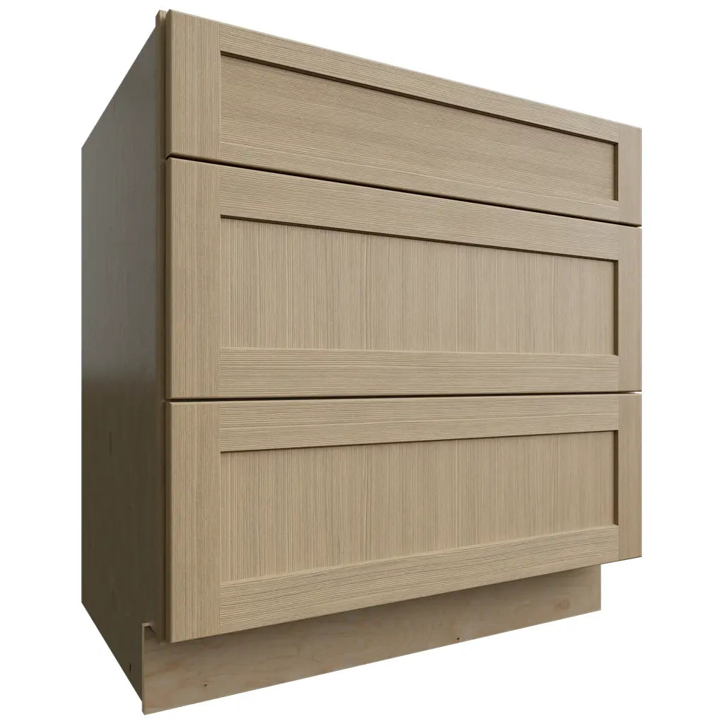 Fabuwood Allure Galaxy Desert Oak 33" W X 34 1/2" H X 24" D 3 Drawer Base Cabinet