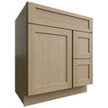 Fabuwood Allure Galaxy Desert Oak 30" W X 34 1/2" H X 21" D Vanity Combo Single Sink w/ 1 Door And 2 Drawers Right Cabinet