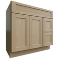 Fabuwood Allure Galaxy Desert Oak 36" W X 34 1/2" H X 21" D Vanity Combo Single Sink w/ 1 Door And 2 Drawers Right Cabinet