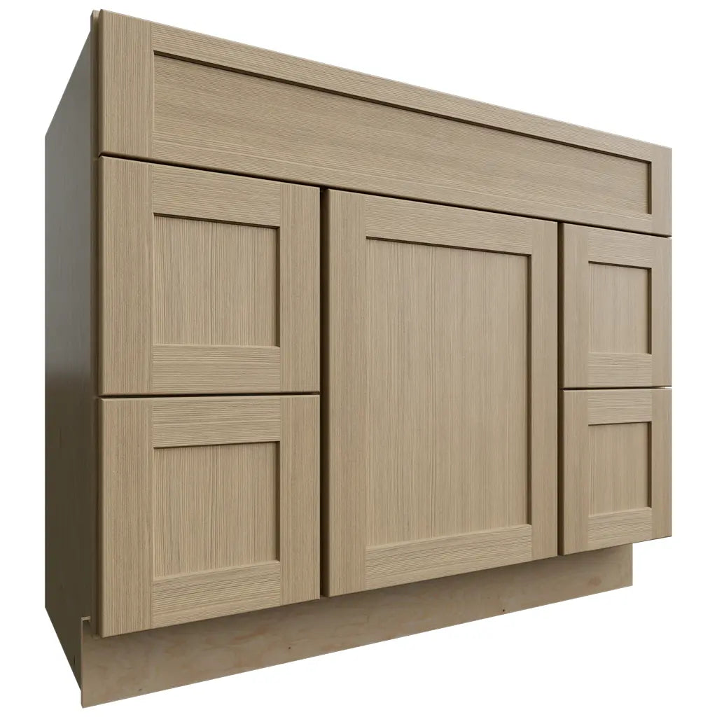 Fabuwood Allure Galaxy Desert Oak 42" W X 34 1/2" H X 21" D Vanity Combo Single Sink w/4 Drawers Cabinet