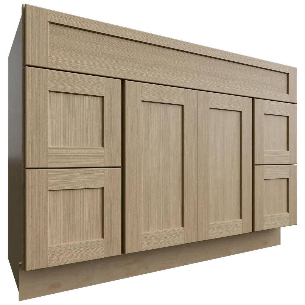 Fabuwood Allure Galaxy Desert Oak 48" W X 34 1/2" H X 21" D Vanity Combo Single Sink w/4 Drawers Cabinet