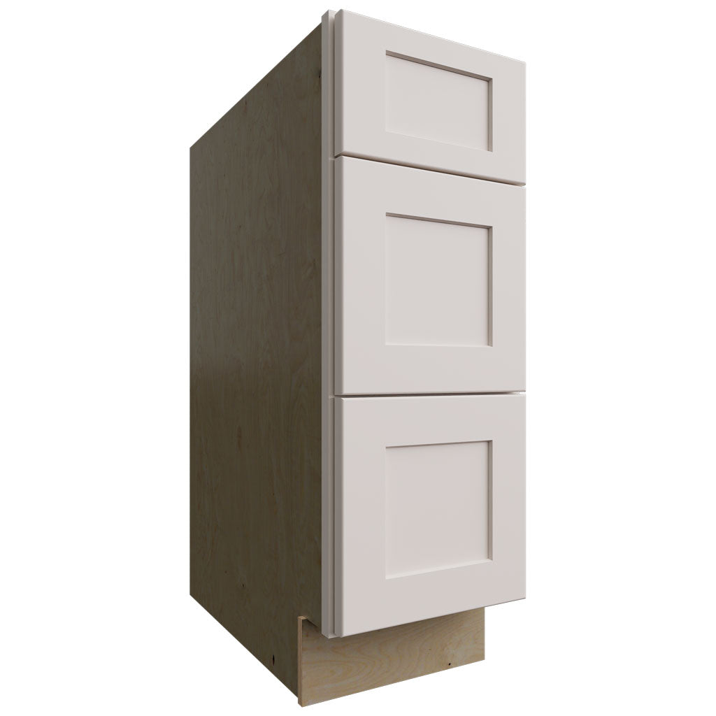 Fabuwood Allure Galaxy Dove 12" W X 34 1/2" H X 24" D  3 Drawer Base Cabinet