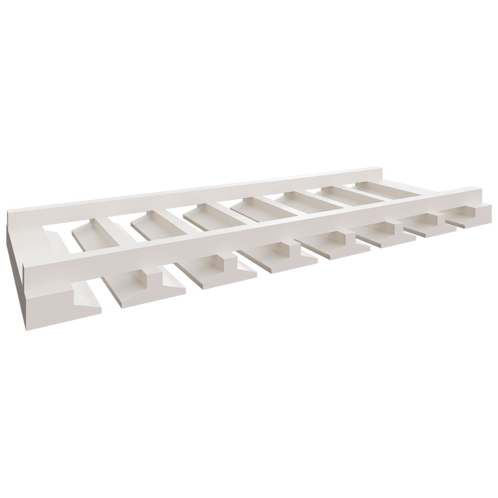 Fabuwood Allure Luna Dove 30" W X 1 1/2" H X 11 1/4" D  Stemware Rack