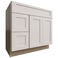 Fabuwood Allure Galaxy Dove 36" W X 34 1/2" H X 21" D Vanity Combo Single Sink w/ 1 Door And 2 Drawers Left Cabinet