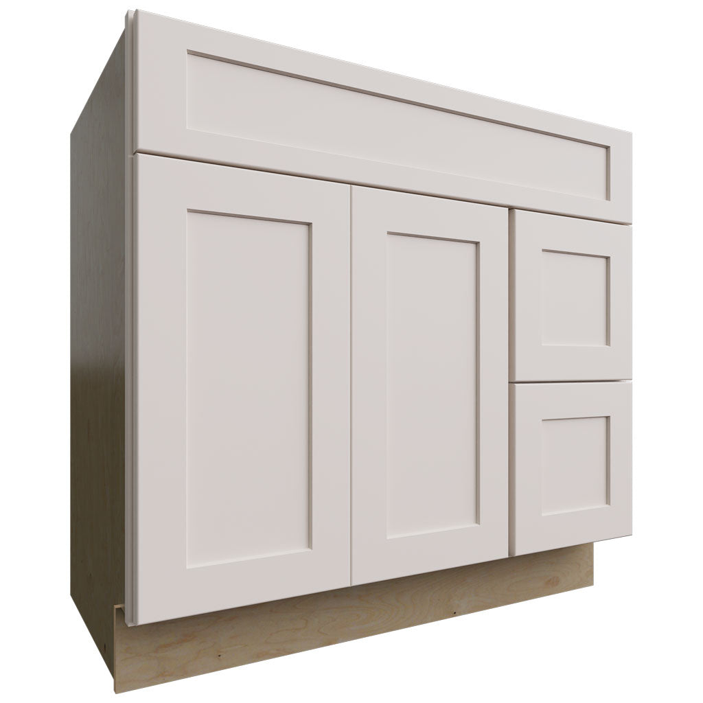 Fabuwood Allure Galaxy Dove 36" W X 34 1/2" H X 21" D Vanity Combo Single Sink w/ 1 Door And 2 Drawers Right Cabinet