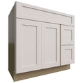 Fabuwood Allure Galaxy Dove 36" W X 34 1/2" H X 21" D Vanity Combo Single Sink w/ 1 Door And 2 Drawers Right Cabinet